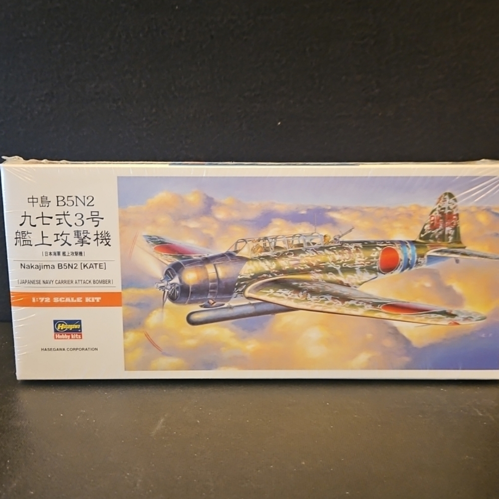 Hasegawa 1:72 Scale Nakajima B5N2 (Kate) Jap. Navy Carrier Attack Bommer New
